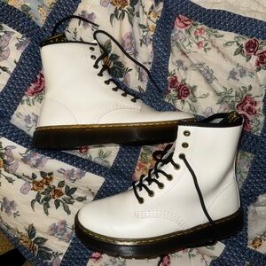 White Leather Women's Boots